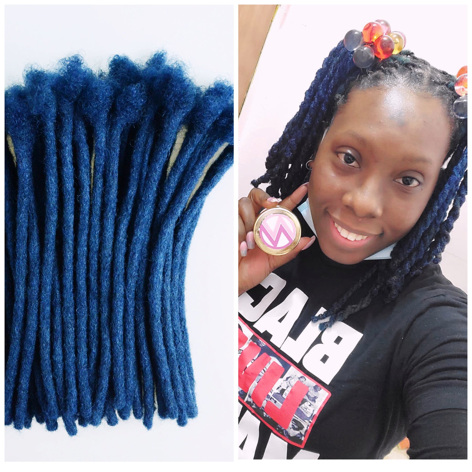 Dreads Extension Blue 10 strands