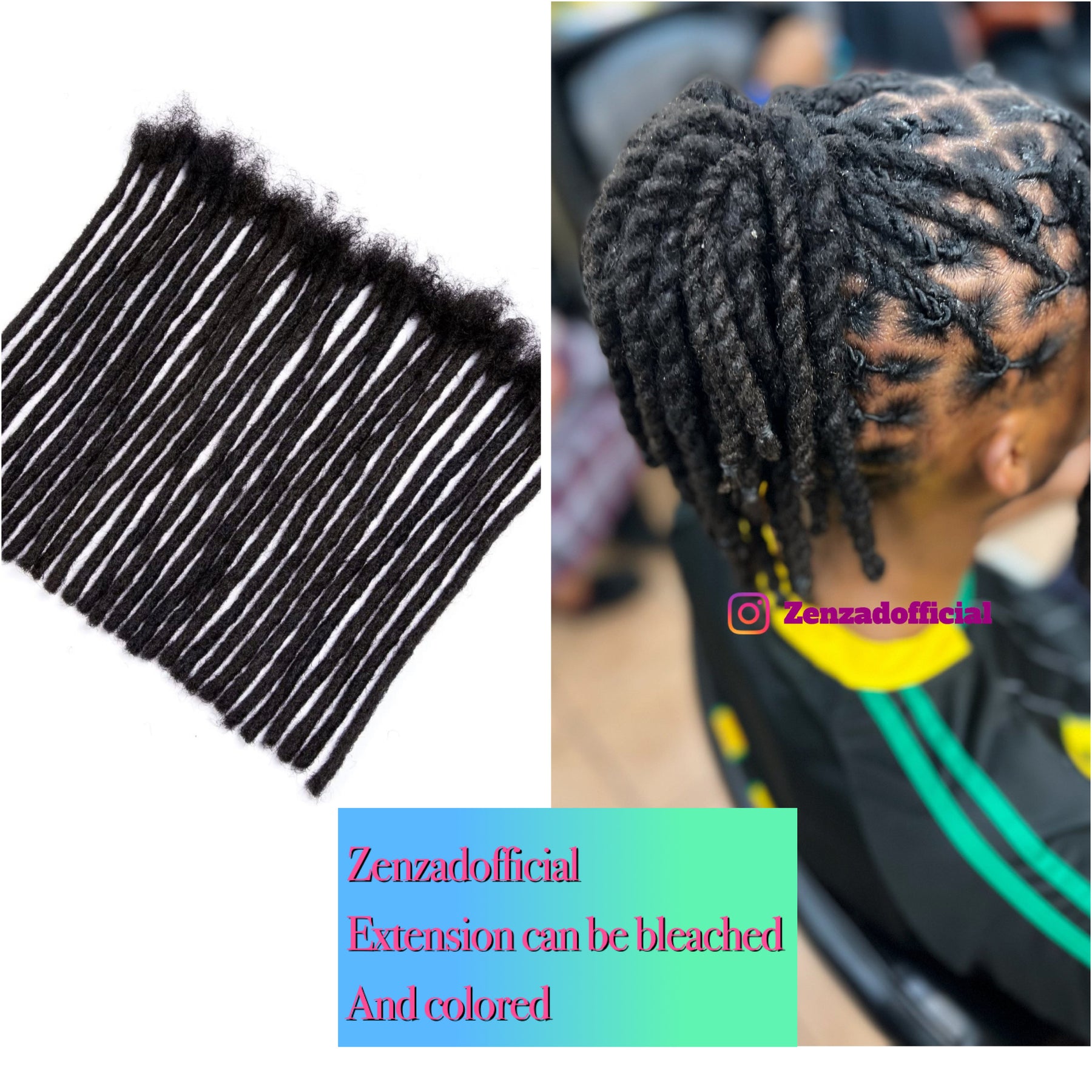 Dreads extension 6 inch 10 strands