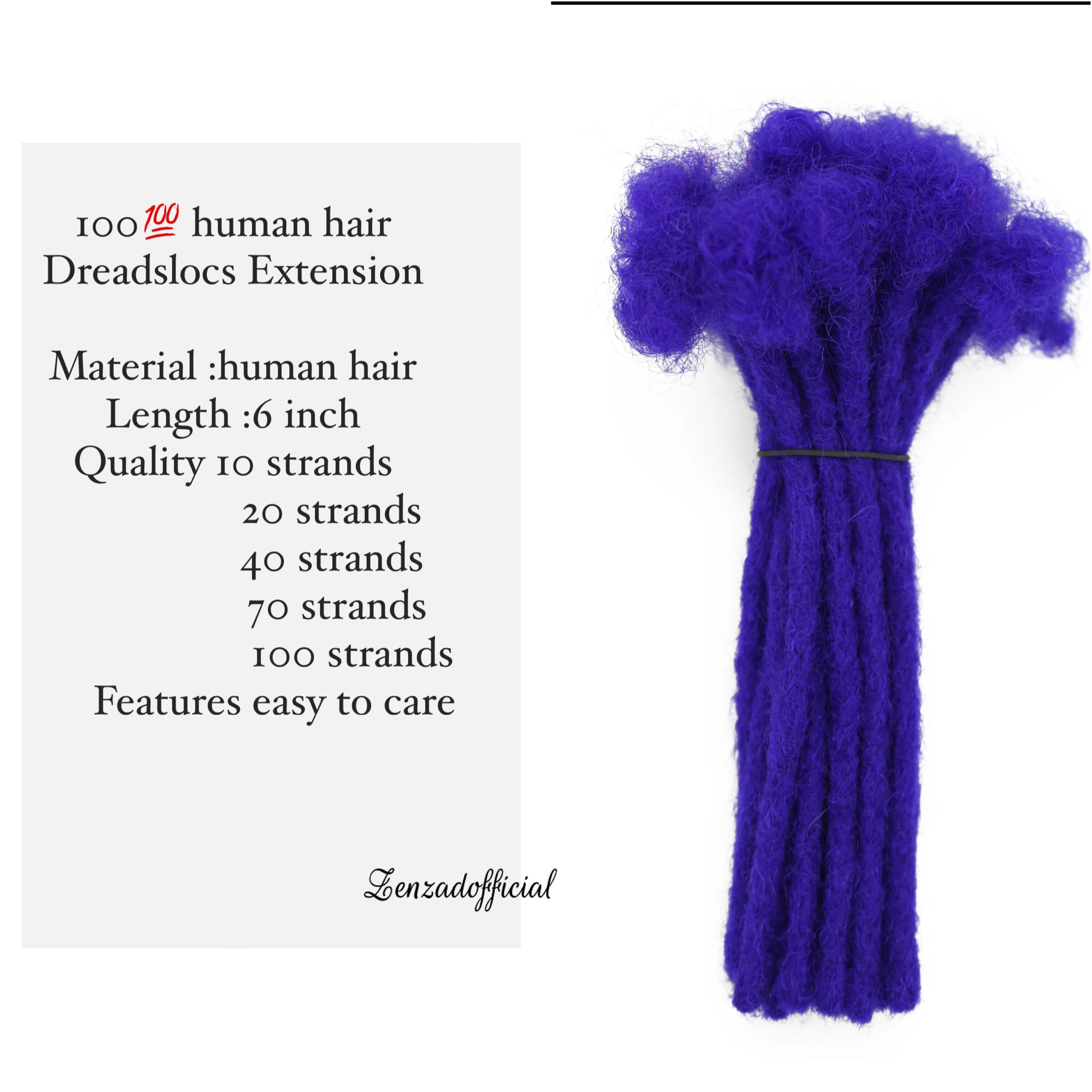 Purple blue dreads extension